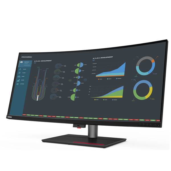 Lenovo 62C1GAT6EU Thinkvision P40W, 39.7", Curved Monitor, 5K WUHD, IPS, HDMI, DP, USB, USB-C, Black