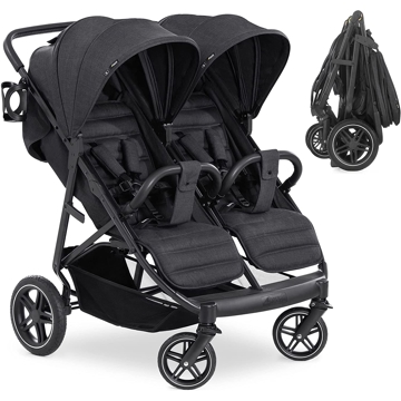 საბავშვო ეტლი Hauck 512180 Uptown Duo Twin Pushchair, Melange Black