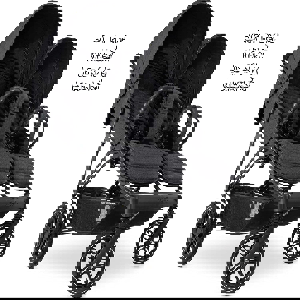 საბავშვო ეტლი Hauck 512180 Uptown Duo Twin Pushchair, Melange Black