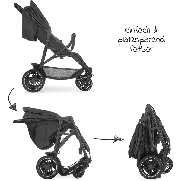 საბავშვო ეტლი Hauck 512180 Uptown Duo Twin Pushchair, Melange Black