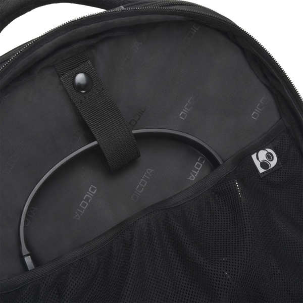 ნოუთბუქის ჩანთა Dicota D31636-RPET, 15.6", Backpack, Black