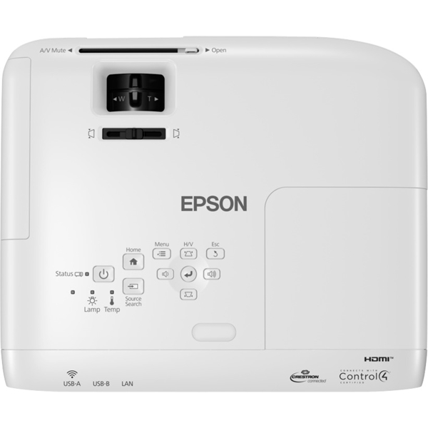 პროექტორი Epson EB-W49 , LCD Projector, 1280x800, 3800lm, 16000:1, White