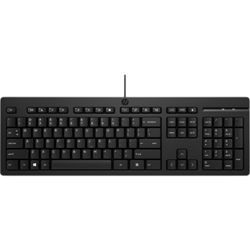 კლავიატურა HP 266C9AA 125, Wired, USB, Keyboard, Black