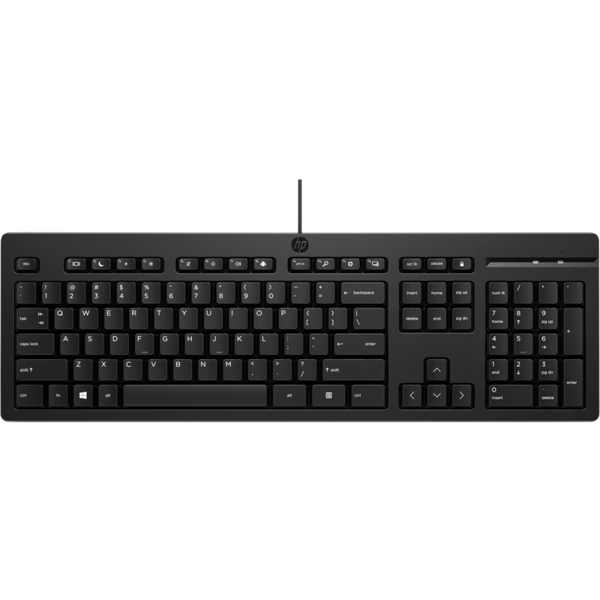 კლავიატურა HP 266C9AA 125, Wired, USB, Keyboard, Black