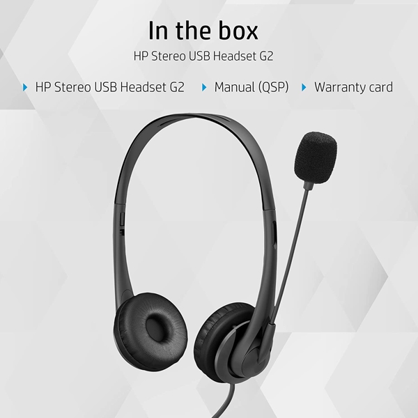 HP 428H6AA G2 Headset, Wired, 3.5mm, Black