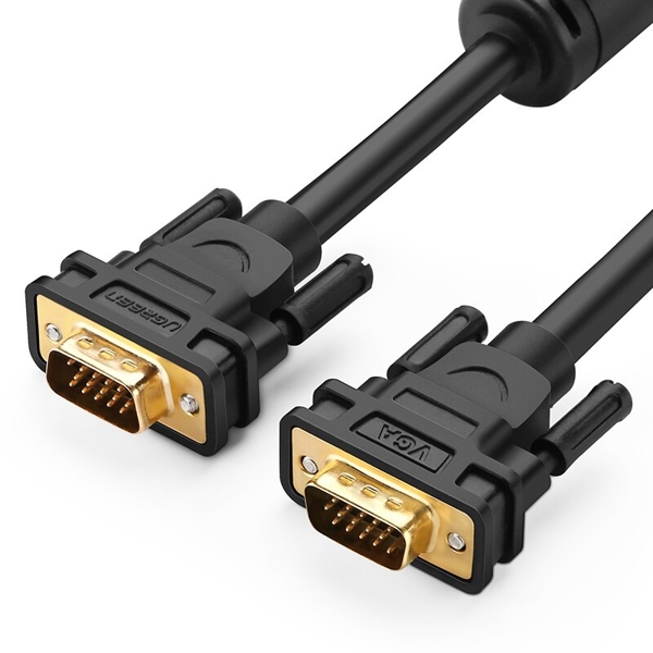 VGA კაბელი UGREEN VG101 (11646), VGA Male to Male Cable, 2m, Black