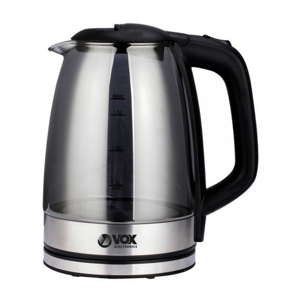 Vox WK8008, 2200W, 1.7L, Electric Kettle, Black