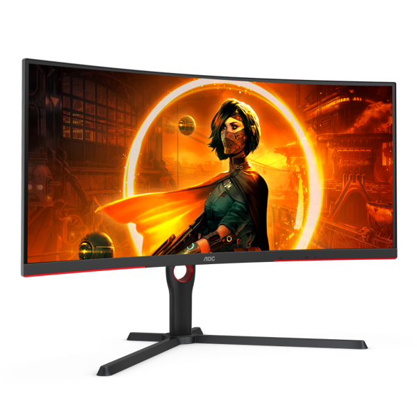 მონიტორი AOC CU34G3S/BK, 34", Curved Monitor, WQHD, WLED, VA, HDMI, DP, USB, Black
