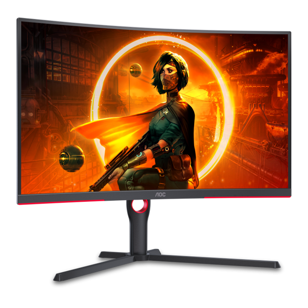 მონიტორი AOC CQ32G3SU/BK, 31.5", Curved Monitor, QHD, WLED, VA, HDMI, DP, USB, Black