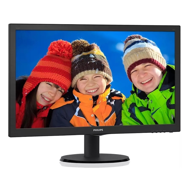 მონიტორი Philips 223V5LHSB2/01, 21.5", Monitor, FHD, WLED, TFT, HDMI, VGA, Black