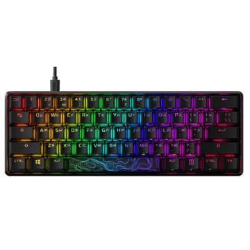 კლავიატურა HyperX HKBO1S-RB-RU/G Alloy Origins 60, Wired, RGB, USB, Gaming Keyboard, Black