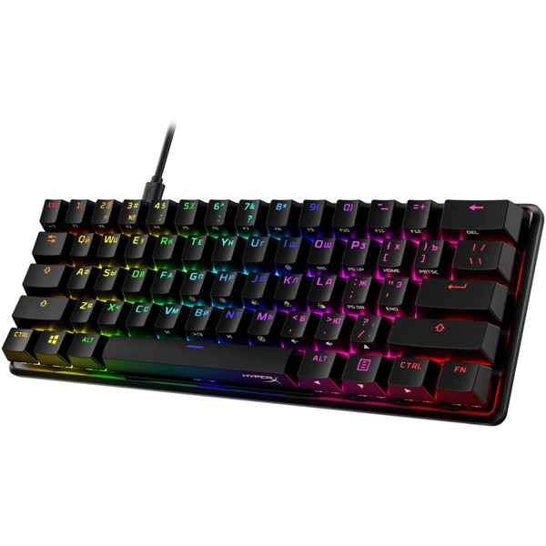 კლავიატურა HyperX HKBO1S-RB-RU/G Alloy Origins 60, Wired, RGB, USB, Gaming Keyboard, Black