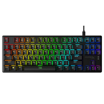 კლავიატურა HyperX HX-KB7BLX-RU Alloy Origins, Wired, RGB, USB-C, Gaming Keyboard, Black