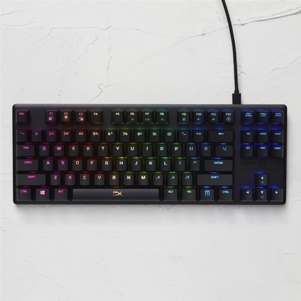 კლავიატურა HyperX HX-KB7BLX-RU Alloy Origins, Wired, RGB, USB-C, Gaming Keyboard, Black