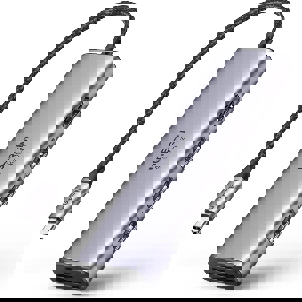 USB-C ჰაბი UGREEN CM511 (60383) Type-C, USB, HDMI, SD/TF, Silver 