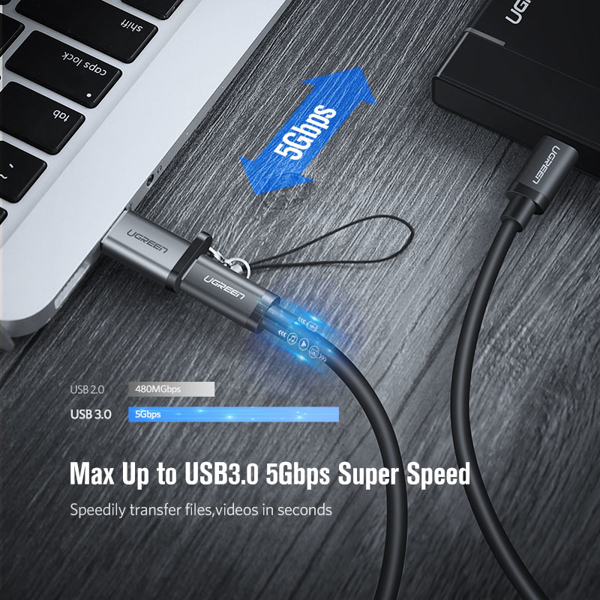 UGREEN US276 (50533) USB 3.0 to Type-C Adapter, Gray