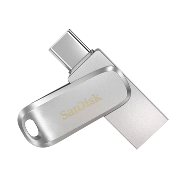 USB ფლეშ მეხსიერება SanDisk SDDDC4-256G-G46, Ultra Dual Drive Luxe, 256GB, USB Type-C, Silver