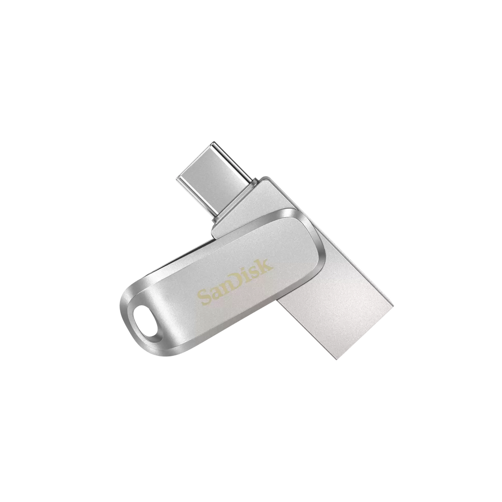 USB ფლეშ მეხსიერება SanDisk SDDDC4-256G-G46, Ultra Dual Drive Luxe, 256GB, USB Type-C, Silver