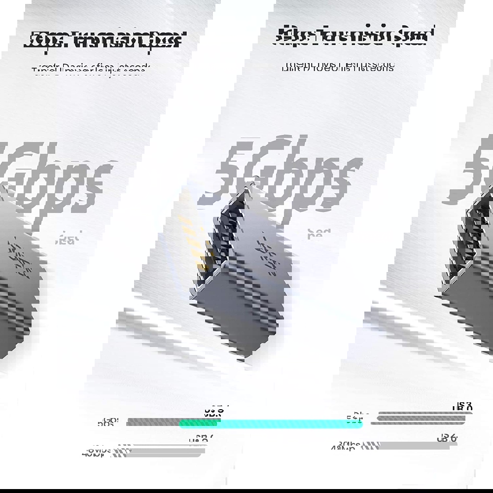 USB ადაპტერი UGREEN US381 (20119) USB 3.0 Type A Female to Female Adapter, Gray