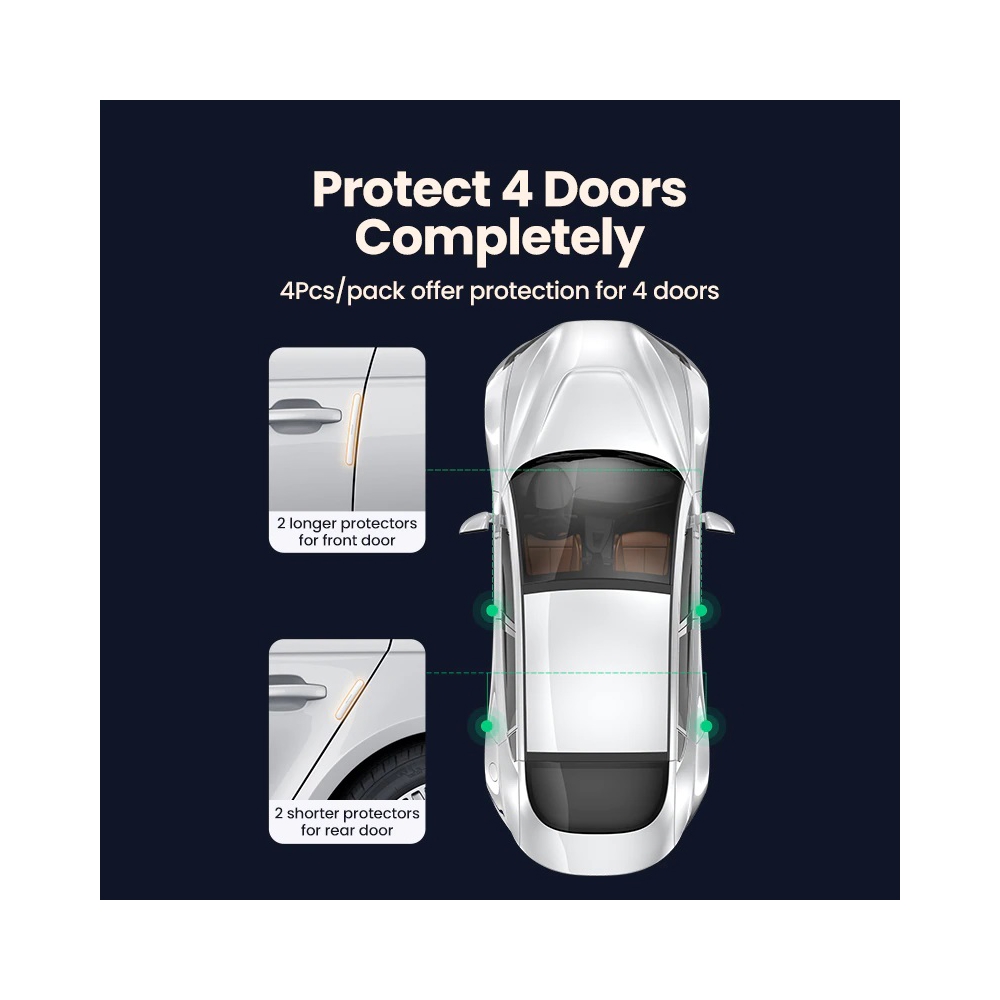 მანქანის დამცავი სტიკერები UGREEN LP233 (20430) Rubber Strips for Car, 4Pcs, White