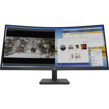 მონიტორი HP 3B1W4AA M34d, 34", Curved Monitor, WQHD, LED, VA, HDMI, DP, USB, USB-C, Black