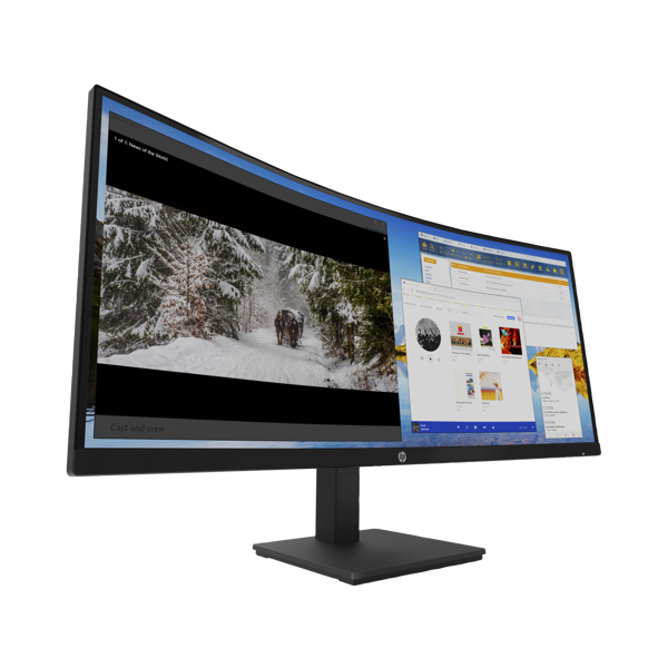 მონიტორი HP 3B1W4AA M34d, 34", Curved Monitor, WQHD, LED, VA, HDMI, DP, USB, USB-C, Black