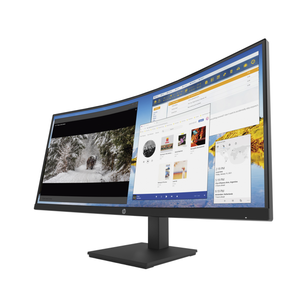 მონიტორი HP 3B1W4AA M34d, 34", Curved Monitor, WQHD, LED, VA, HDMI, DP, USB, USB-C, Black