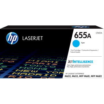 კარტრიჯი HP CF451A 655A, LaserJet Toner Cartridge, 10500P, Cyan