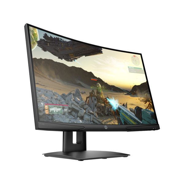 მონიტორი HP 9FM22AA X24C, 23.6", Curved Monitor, FHD, LED, VA, HDMI, DP, Black