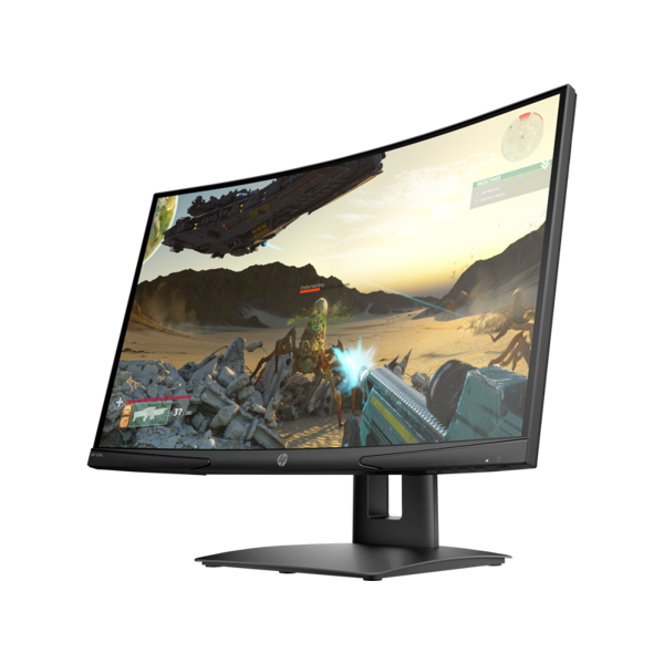 მონიტორი HP 9FM22AA X24C, 23.6", Curved Monitor, FHD, LED, VA, HDMI, DP, Black