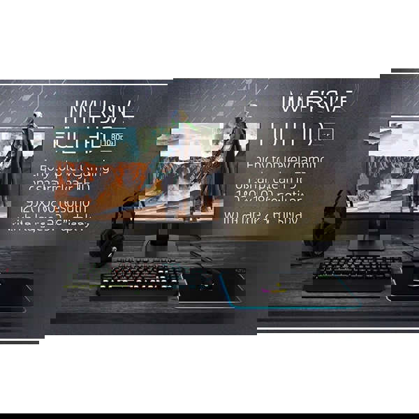 მონიტორი HP 9FM22AA X24C, 23.6", Curved Monitor, FHD, LED, VA, HDMI, DP, Black