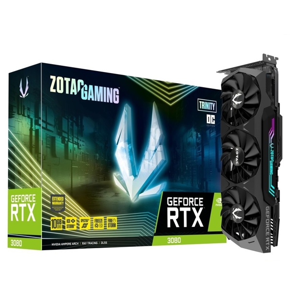 ვიდეო დაფა Zotac Gaming GeForce RTX 3080, 10GB, 320bit, HDMI, DP, Black