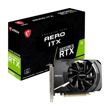 ვიდეო დაფა MSI Aero ITX OC LHR, GeForce RTX3060, 12GB, 192bit, HDMI, DP, Black