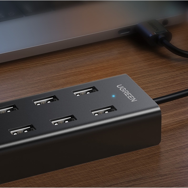 UGREEN CR130 (30374) 7 Ports USB2.0 Hub, 1m, Black EOL