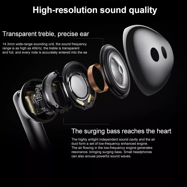 ყურსასმენი Huawei T0004 FreeBuds 4, Headphones, Wireless, Bluetooth, IPX4, Silver