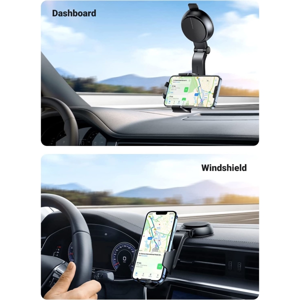 მობილურის დამჭერი UGREEN LP405 (20473) Waterfall-Shaped Suction Cup Phone Mount, Black