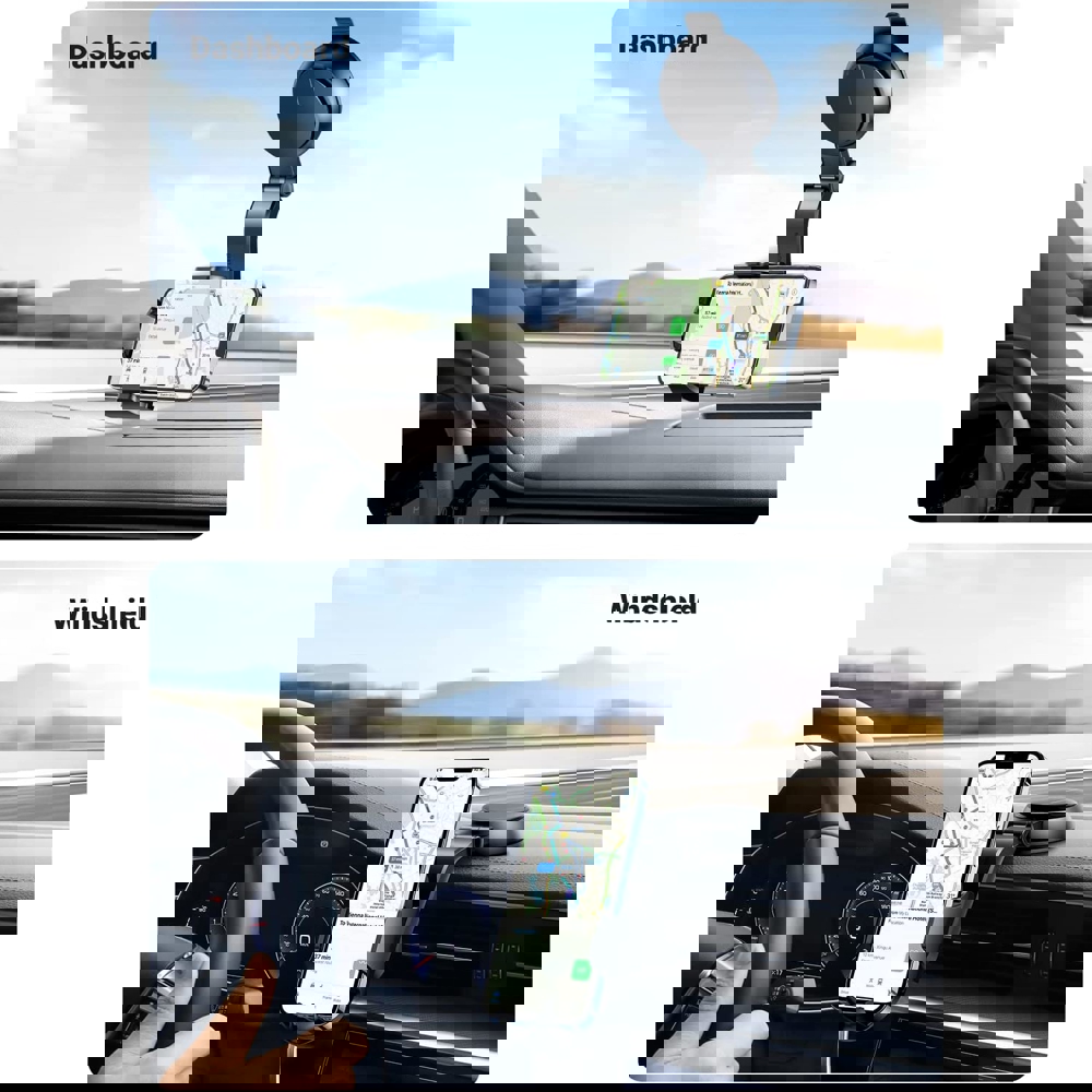 UGREEN LP405 (20473) Waterfall-Shaped Suction Cup Phone Mount, Black