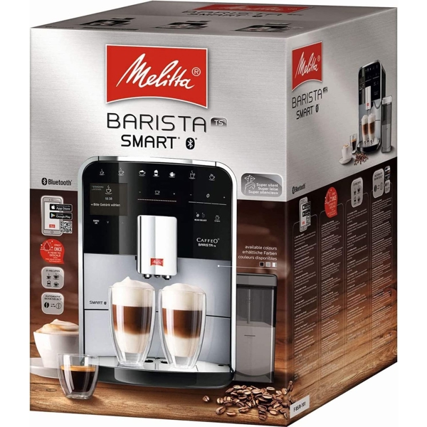 ყავის აპარატი Melitta F86/0-100EU Barista Smart TS SST, 1450W, 1.8L, Coffee Machine, Silver