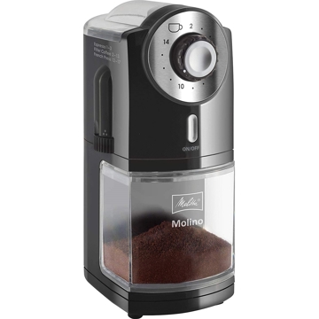 ყავის საფქავავი Melitta 1019-02EU Molino, 100W, 2L, Coffee Grinder, Black