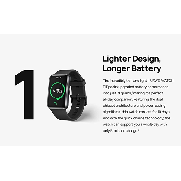 სმარტ საათი Huawei TIA-B09 Watch Fit, 1.64", Fitness Tracker, Black