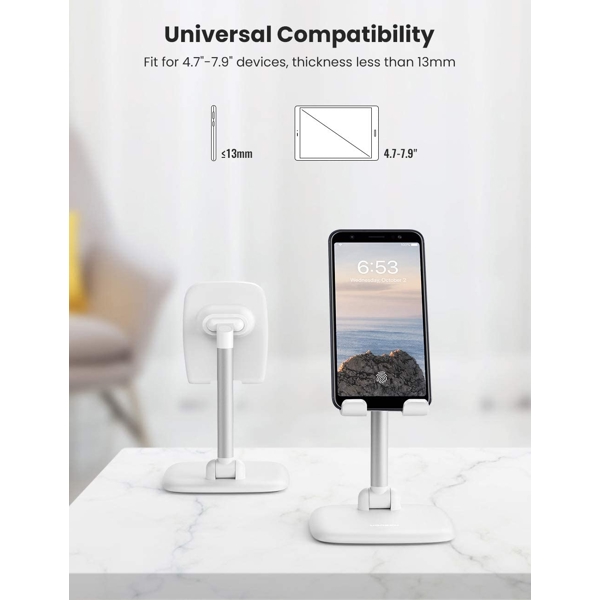 მობილურის დამჭერი UGREEN LP287 (80192) Adjustable Desk Phone Holder, White