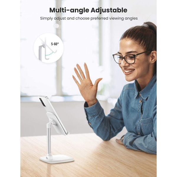 მობილურის დამჭერი UGREEN LP287 (80192) Adjustable Desk Phone Holder, White