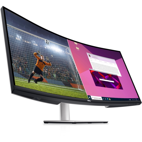 მონიტორი Dell S3423DWC, 34", Curved Monitor, WQHD, LED, HDMI, USB-C, Audio line-out, Silver