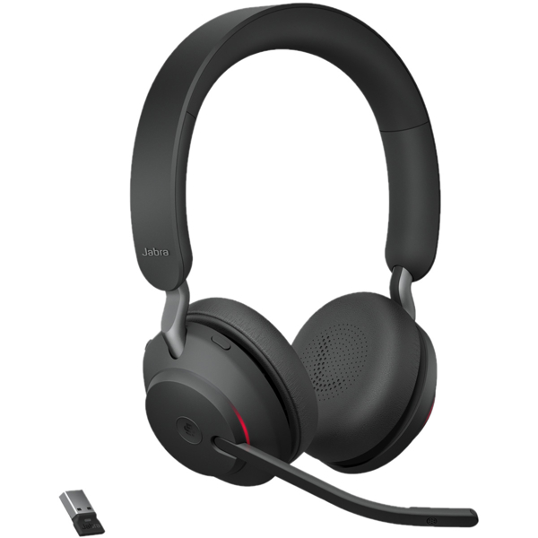 ყურსასმენი Jabra Evolve2 65 Link380a MS Stereo, Headset, Wireless, USB-A, BT, Black