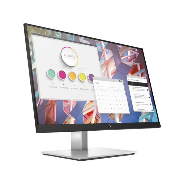 HP E24 G4, 23.8", Monitor, FHD, IPS, VGA, USB-B, DP, HDMI, 4xUSB-A, Black