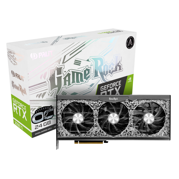 ვიდეო დაფა Palit NED309TS19SB-1022G, RTX3090Ti Gamerock OC, 24GB, 384bit, HDMI, DP, Black/Silver