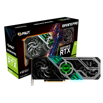 ვიდეო დაფა Palit NED3080019IA-132AA V1, RTX3080 GamingPro, 10GB, 320bit, HDMI, DP, Black