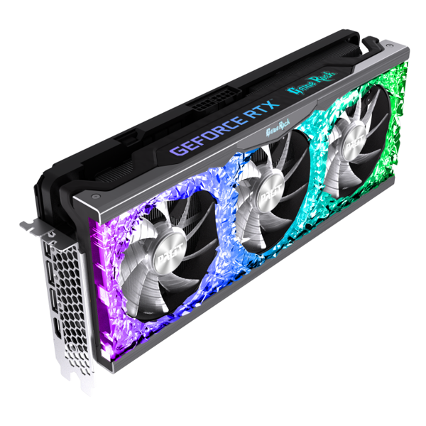 ვიდეო დაფა Palit NE63070H19P2-1040G V1, RTX3070 Gamerock OC, 8GB, 256bit, HDMI, DP, Black/Silver