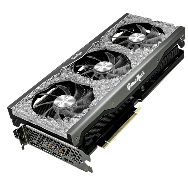 ვიდეო დაფა Palit NE63070H19P2-1040G V1, RTX3070 Gamerock OC, 8GB, 256bit, HDMI, DP, Black/Silver