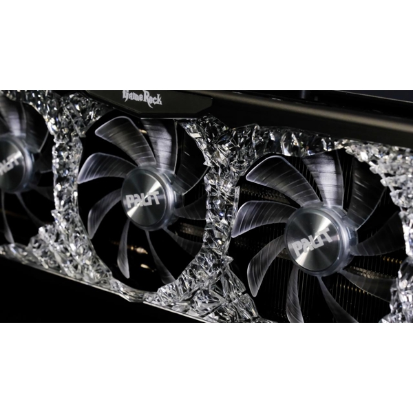 ვიდეო დაფა Palit NE63070H19P2-1040G V1, RTX3070 Gamerock OC, 8GB, 256bit, HDMI, DP, Black/Silver